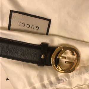 Gucci Belt with gold GG size: 80-32